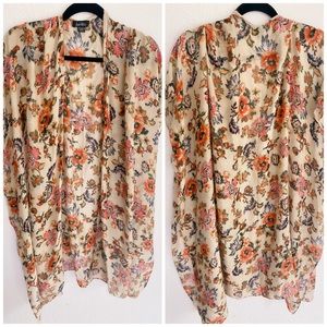 Floral dust kimono